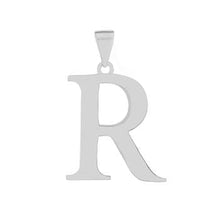 Load image into Gallery viewer, Sterling Silver Polish Initial R Pendant