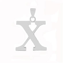 Load image into Gallery viewer, Sterling Silver Polish Initial X Pendant