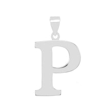 Load image into Gallery viewer, Sterling Silver Polish Initial P Pendant
