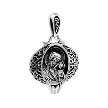 Load image into Gallery viewer, Sterling Silver Oxidized Madonna And Child Pendant Weight-10.3gram, Width-26mm, Height-1 5/8inch