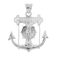 Load image into Gallery viewer, Sterling Silver Crucifix Anchor chain Pendant