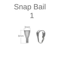 Load image into Gallery viewer, Sterling Silver Jewelry-Finding Snap-Bail For Pendant