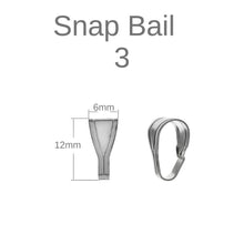 Load image into Gallery viewer, Sterling Silver Jewelry-Finding Snap-Bail For Pendant
