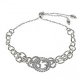 Italian Sterling Silver Fancy Adjustable Bracelet