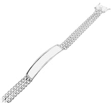 Load image into Gallery viewer, Sterling Silver Double Miami Cuban Link ID Bracelet Width-11mm, Length-2inches