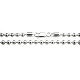 Sterling Silver Italian Bead Chain 250- 2.5mm with Lobster Clasp Closure