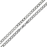 Sterling Silver 5mm Deck Pave Chain