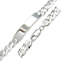 Load image into Gallery viewer, Sterling Silver Flat Curb ID Bracelet