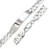 Sterling Silver Flat Curb ID Bracelet