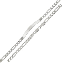 Load image into Gallery viewer, Sterling Silver 5MM Flat Figaro With 1.5 inch ID Bracelet