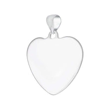 Load image into Gallery viewer, Sterling Silver Engravable Heart Pendant