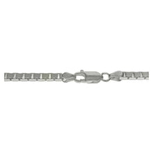 Load image into Gallery viewer, Italian Sterling Silver 3mm 8 Side Diamond Cut Box Chain And  Width 3 mm
