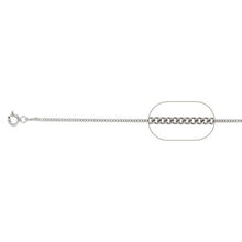 Load image into Gallery viewer, Sterling Silver Rhodium Plated Curb Chain 040-1.5mm with Spring Clasp