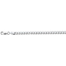 Load image into Gallery viewer, Sterling Silver 100-4MM Flat Pave Curb Chain