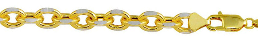 Sterling Silver Gold Plated DC Link Chain