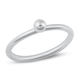 Sterling Silver Rhodium Plated Ring Face Height-4mm
