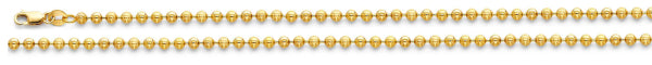 14k Gold Moon-cut Bead Chain