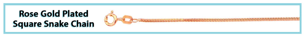 Rose Gold Plated Square Snake Chain