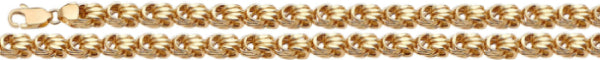 14k Gold Hollow Byzantine Chain