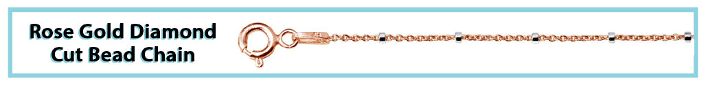 Rose gold Diamond Cut Bead Chain