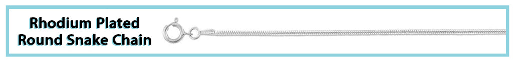Rhodium Plated Round Snake Chain – Silverdepot