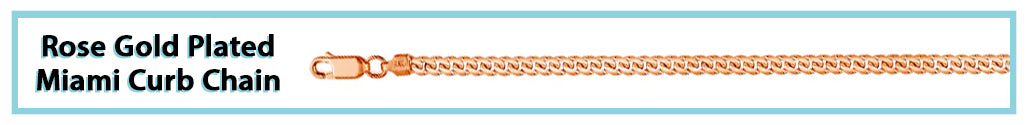 Rose Gold Plated Miami Curb Chain