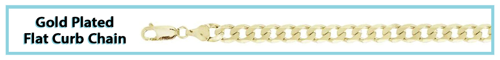 Gold Plated Flat Curb Chain