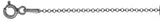 Sterling Silver Rolo 020-1.8 mm Rhodium Plated Chain with Spring Clasp