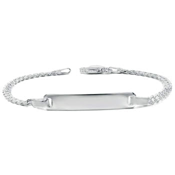 Italian Sterling Silver Curb 6mm ID Baby Bracelet