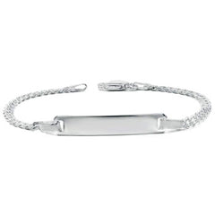 Italian Sterling Silver Curb 6mm ID Baby Bracelet