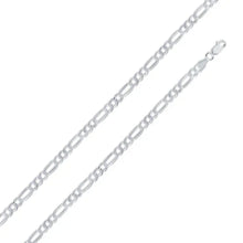 Load image into Gallery viewer, Italian Solid Sterling Silver Figaro Link Chain 120 - 5mm Nickel Free Necklace with Lobster Claw Clasp Closure, Length 24"