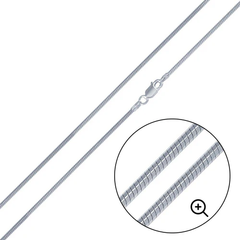 Sterling Silver Italian Solid Square Snake Chain 020 - 0.7mm Nickel Free Necklace with Lobster Claw Clasp Closure