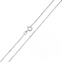 Italian Solid Sterling Silver Fancy 8 Sided Diamond Cut Snake Chain 020 - 0.7mm Elegant Nickel Free Necklace with Lobster Claw Clasp Closure