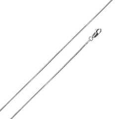 Italian Solid Sterling Silver Fancy 8 Sided Diamond Cut Snake Chain 025 - 1mm Elegant Nickel Free Necklace with Lobster Claw Clasp Closure