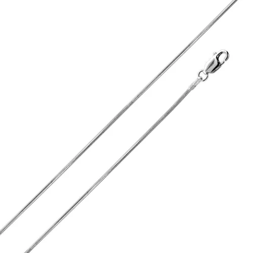 Italian Solid Sterling Silver Fancy 8 Sided Diamond Cut Snake Chain 030 - 1.2mm Elegant Nickel Free Necklace with Lobster Claw Clasp Closure