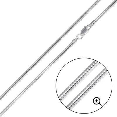 Italian Solid Sterling Silver Round Snake Chain  040 - 1.5mm Elegant Nickel Free Necklace with Lobster Claw Clasp Closure