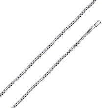 Load image into Gallery viewer, Italian Solid Sterling Silver Box Chain 026 - 1.4 mm with Lobster Clasp, Length 7"