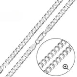 Sterling Silver Italian Solid Curb Link Chain 150 - 6mm Nickel Free Necklace with Lobster Claw Clasp Closure, Length 24