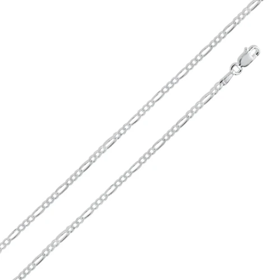 Italian Sterling Silver Figaro Chain 060-2.3 MM with Lobster Clasp Closure