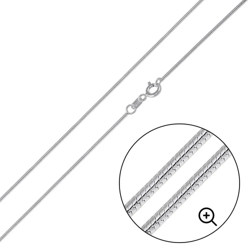 Italian Solid Sterling Silver Snake Chain 015 - 0.9mm Elegant Nickel Free Necklace with Lobster Claw Clasp Closure