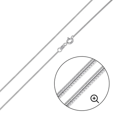 Italian Solid Sterling Silver Snake Chain 015 - 0.9mm Elegant Nickel Free Necklace with Lobster Claw Clasp Closure