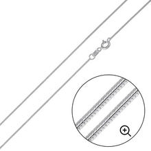 Load image into Gallery viewer, Italian Solid Sterling Silver Round Snake Chain 010 - 0.8mm Elegant Nickel Free Necklace with Lobster Clasp Closure, Length 14"