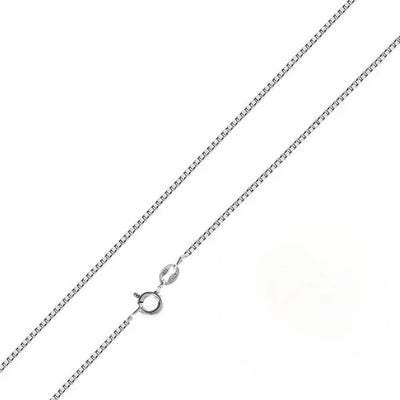 Italian Solid Sterling Silver Box Chain 012-0.7mm Nickel Free Necklace with Spring Ring Clasp Closure, Length 14