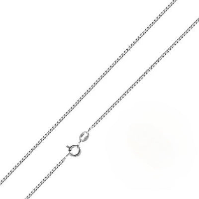 Italian Solid Sterling Silver Box Chain 012-0.7mm Nickel Free Necklace with Spring Ring Clasp Closure