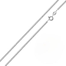Load image into Gallery viewer, Italian Solid Sterling Silver 8 Sided Diamond Cut Box Chain 015- 0.8MM with Spring Lock Clasp Closure, Length 20"