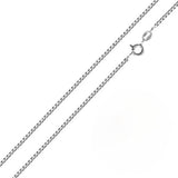 Italian Solid Sterling Silver 8 Sided Diamond Cut Box Chain 015- 0.8MM with Spring Lock Clasp Closure