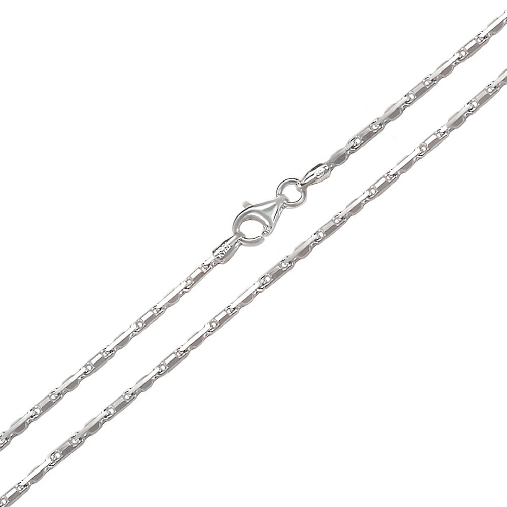 Italian Sterling Silver 10- 2.7 mm Heshe Chain