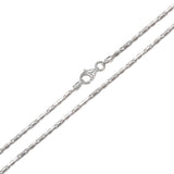 Italian Sterling Silver 10- 2.7 mm Heshe Chain