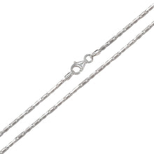 Load image into Gallery viewer, Italian Sterling Silver 12- 3.2 mm Heshe Chain