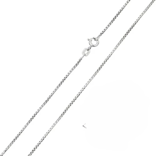 Sterling Silver 060-1MM Round Box Chain